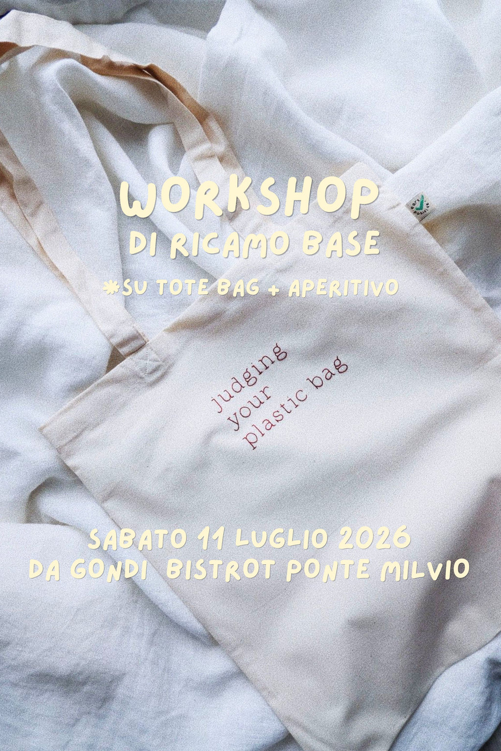 Corso di ricamo base + aperitivo - 11 luglio 2026
