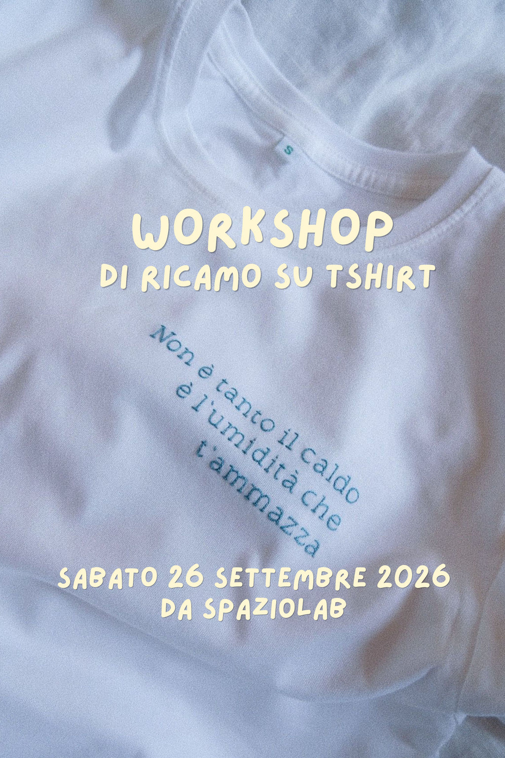 Corso di ricamo su t-shirt - 26 settembre 2026