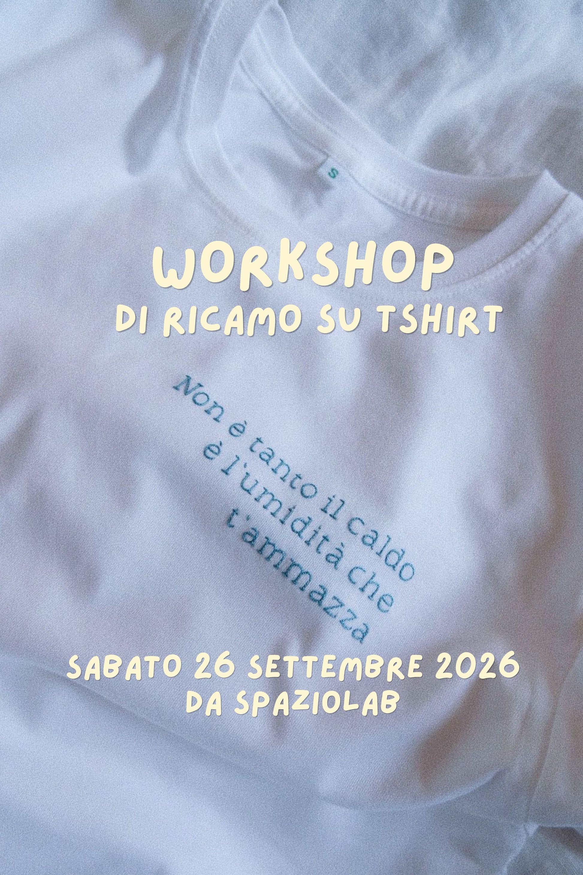 Corso di ricamo su t-shirt - 26 settembre 2026